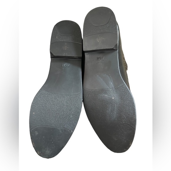 FREDERICO LEONE womens black patent leather tuxedo tie loafer 7.5 - Picture 6 of 7